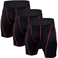 Niksa 3 Piezas Mallas Cortas Running Hombre Pantalones Cortos de Compresión para Deporte- Fitness- Gym